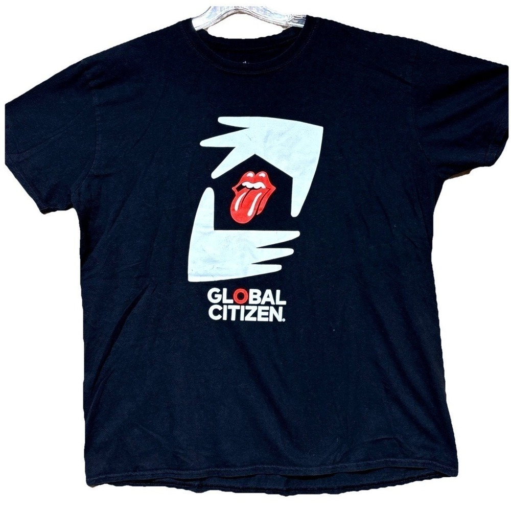 The Rolling Stones Global Citizen Black Graphic T-Shirt Mens‎ XL 2020 USA Made